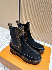 Kitlife Louis Vuitton Beaubourg Chelsea Ankle Boot Black Suede - 3