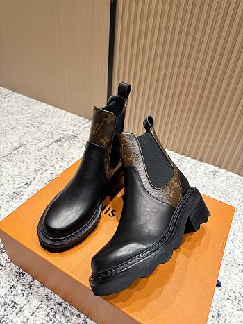 Kitlife Louis Vuitton Beaubourg Chelsea Ankle Boot Black & Brown 