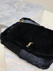Kitlife Saint Laurent Jamie 4.3 Large Shearling Shoulder Bag Black 742431 43×29×9cm - 6