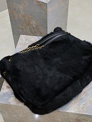 Kitlife Saint Laurent Jamie 4.3 Large Shearling Shoulder Bag Black 742431 43×29×9cm - 3