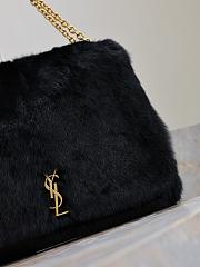 Kitlife Saint Laurent Jamie 4.3 Large Shearling Shoulder Bag Black 742431 43×29×9cm - 2