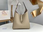 Kitlife Chloe Marcie Hobo Bag In Grey Grained Leather 36x29x10cm - 1
