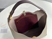 Kitlife Chloe Marcie Hobo Bag In Grey Grained Leather 36x29x10cm - 3