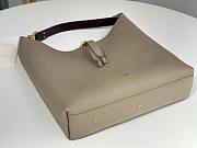 Kitlife Chloe Marcie Hobo Bag In Grey Grained Leather 36x29x10cm - 2