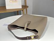 Kitlife Chloe Marcie Hobo Bag In Grey Grained Leather 36x29x10cm - 4