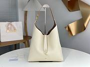Kitlife Chloe Marcie Hobo Bag In White Grained Leather 36x29x10cm - 1