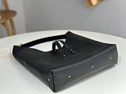 Kitlife Chloe Marcie Hobo Bag In Black Grained Leather 36x29x10cm - 6