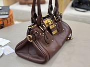 Kitlife Chloe Paddington Bag In Dark Brown Leather 36x18x15cm - 5