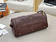 Kitlife Chloe Paddington Bag In Dark Brown Leather 36x18x15cm - 4