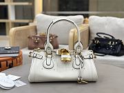 Kitlife Chloe Paddington Bag In White Leather 36x18x15cm  - 1