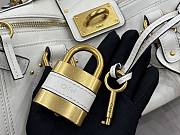 Kitlife Chloe Paddington Bag In White Leather 36x18x15cm  - 4