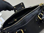 Kitlife Chloe Paddington Bag In Black Leather 36x18x15cm  - 6