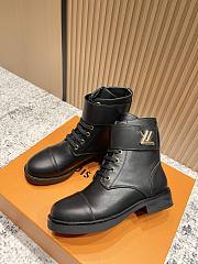 Kitlife Louis Vuitton Boots Black Leather Wonderland Ranger Combat - 1