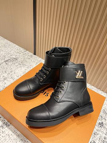 Kitlife Louis Vuitton Boots Black Leather Wonderland Ranger Combat