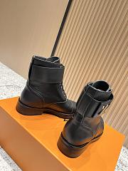 Kitlife Louis Vuitton Boots Black Leather Wonderland Ranger Combat - 4