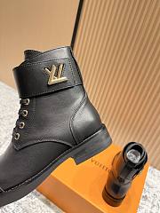 Kitlife Louis Vuitton Boots Black Leather Wonderland Ranger Combat - 2
