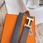 Kitlife Hermes Belts Dark Brown & Black With Gold Buckle 38mm  - 6