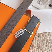 Kitlife Hermes Belts Dark Brown & Black With Gold Buckle 38mm  - 2