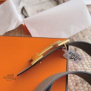 Kitlife Hermes Belts Grey & Black With Gold Buckle 38mm - 2