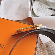 Kitlife Hermes Belts Brown & Black With Gold Buckle 38mm - 6