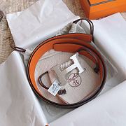 Kitlife Hermes Belts Brown With Silver Buckle 38mm - 6