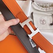 Kitlife Hermes Belts Brown With Silver Buckle 38mm - 4
