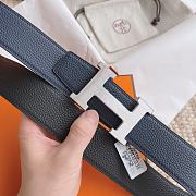 Kitlife Hermes Belts Black With Silver Buckle 38mm - 4