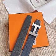 Kitlife Hermes Belts Black With Silver Buckle 38mm - 6