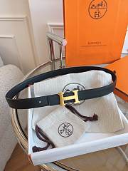 Kitlife Hermes Belts Black With Gold Buckle 38mm - 1