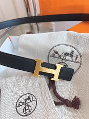 Kitlife Hermes Belts Black With Gold Buckle 38mm - 6