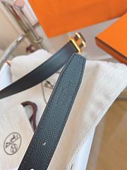Kitlife Hermes Belts Black With Gold Buckle 38mm - 3