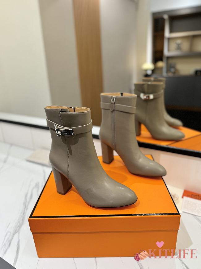 Kitlife Hermes Stiefeletten Saint Germain Ankle Boots Grey - 1