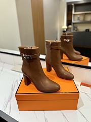 Kitlife Hermes Stiefeletten Saint Germain Ankle Boots Brown - 1