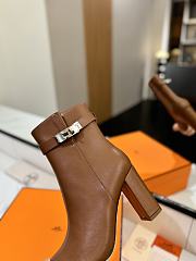 Kitlife Hermes Stiefeletten Saint Germain Ankle Boots Brown - 3