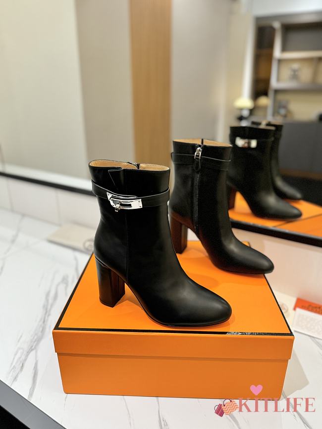 Kitlife Hermes Stiefeletten Saint Germain Ankle Boots Black - 1