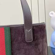 Kitlife Gucci Ophidia Medium Tote Bag Dark Brown Suede ‎834465 30x36x12.5cm - 4