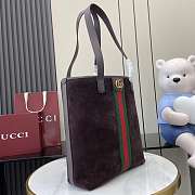 Kitlife Gucci Ophidia Medium Tote Bag Dark Brown Suede ‎834465 30x36x12.5cm - 3