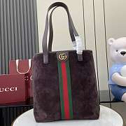 Kitlife Gucci Ophidia Medium Tote Bag Dark Brown Suede ‎834465 30x36x12.5cm - 1