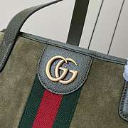 Kitlife Gucci Ophidia Medium Tote Bag Dark Green Suede ‎834465 30x36x12.5cm - 4