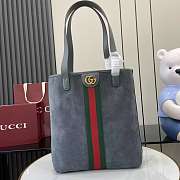 Kitlife Gucci Ophidia Medium Tote Bag Grey Suede ‎834465 30x36x12.5cm - 1