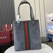 Kitlife Gucci Ophidia Medium Tote Bag Grey Suede ‎834465 30x36x12.5cm - 4