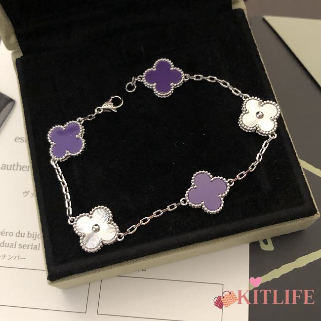 Kitlife Van Cleef & Arpels Violet Five-flower Bracelet - 1