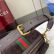 Kitlife Gucci Ophidia Mini Bag Dark Brown Suede 846869 21x12x5cm - 6