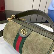 Kitlife Gucci Ophidia Mini Bag Dark Green Suede 846869 21x12x5cm - 3
