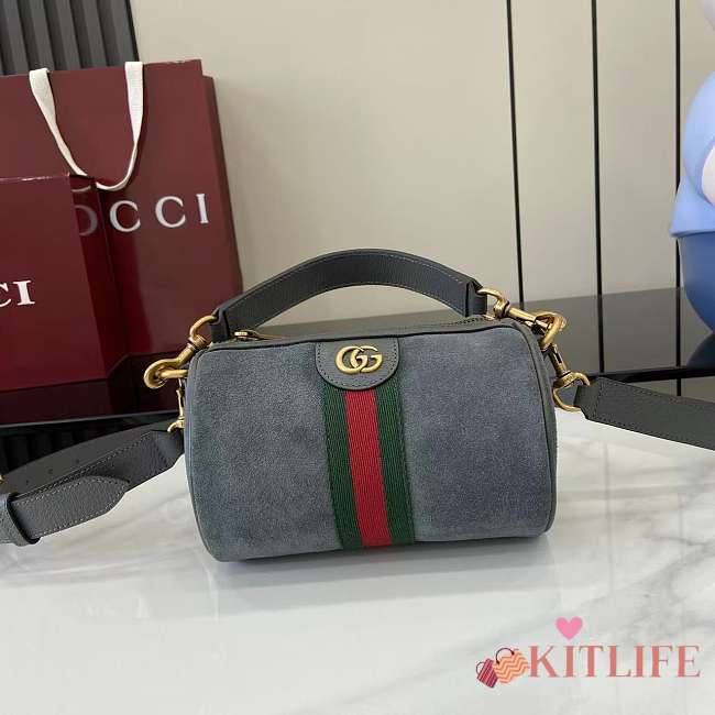 Kitlife Gucci Ophidia Mini Bag Grey Suede 846869 21x12x5cm  - 1