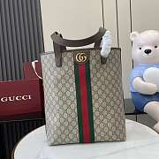 Kitlife Gucci Ophidia Medium Tote Bag Beige & Brown GG Monogram 834465 30x36x12.5cm - 1