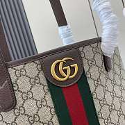Kitlife Gucci Ophidia Medium Tote Bag Beige & Brown GG Monogram 834465 30x36x12.5cm - 4