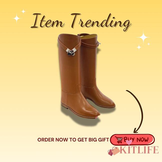 Kitlife Hermes Boots Brown - 1