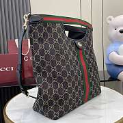 Kitlife Gucci Gucci Men Large Tote Bag In Black & White GG Canvas 35x39.5x14cm  - 4