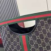 Kitlife Gucci Gucci Men Large Tote Bag In Black & White GG Canvas 35x39.5x14cm  - 2